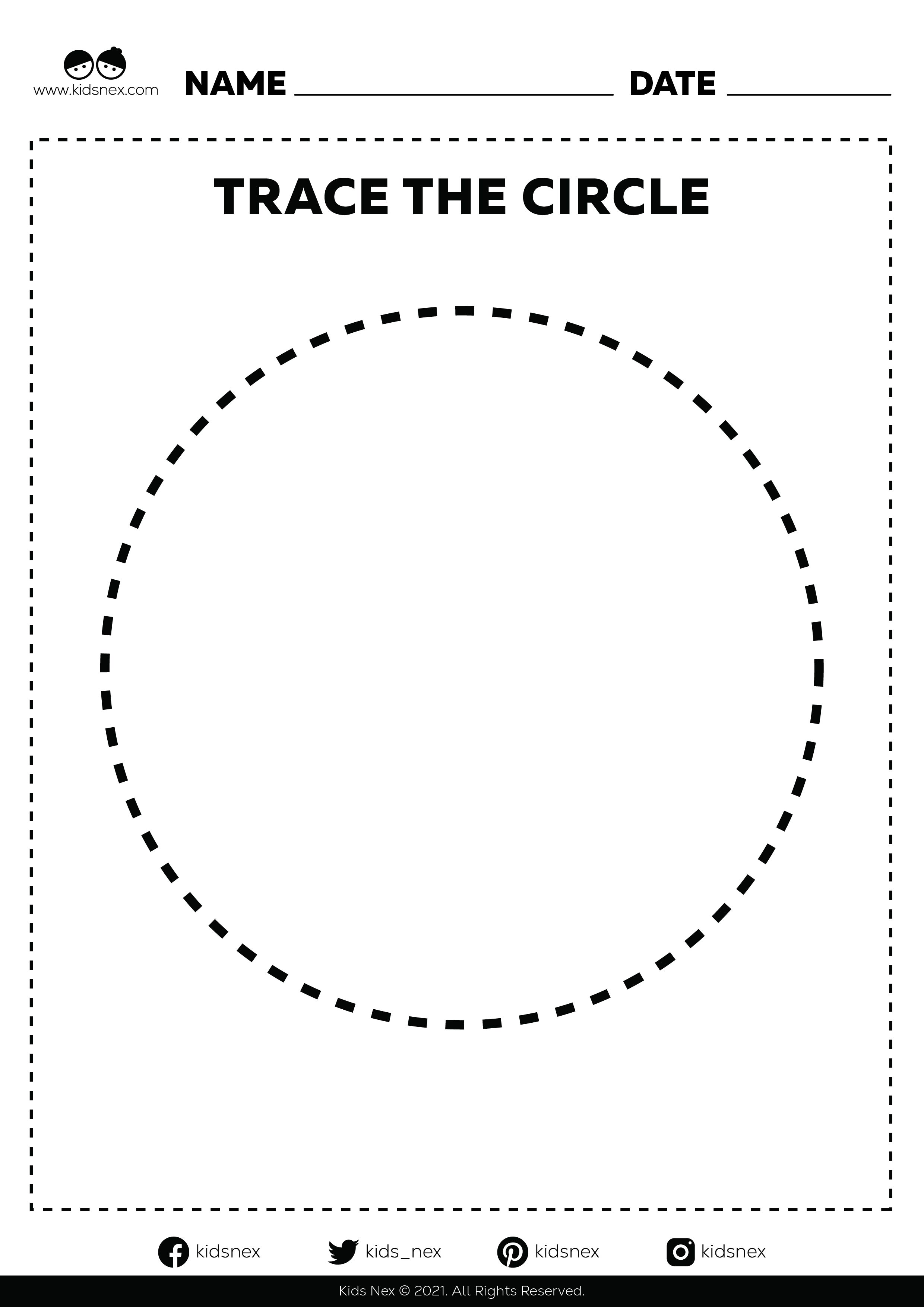 Trace the Circle Worksheet