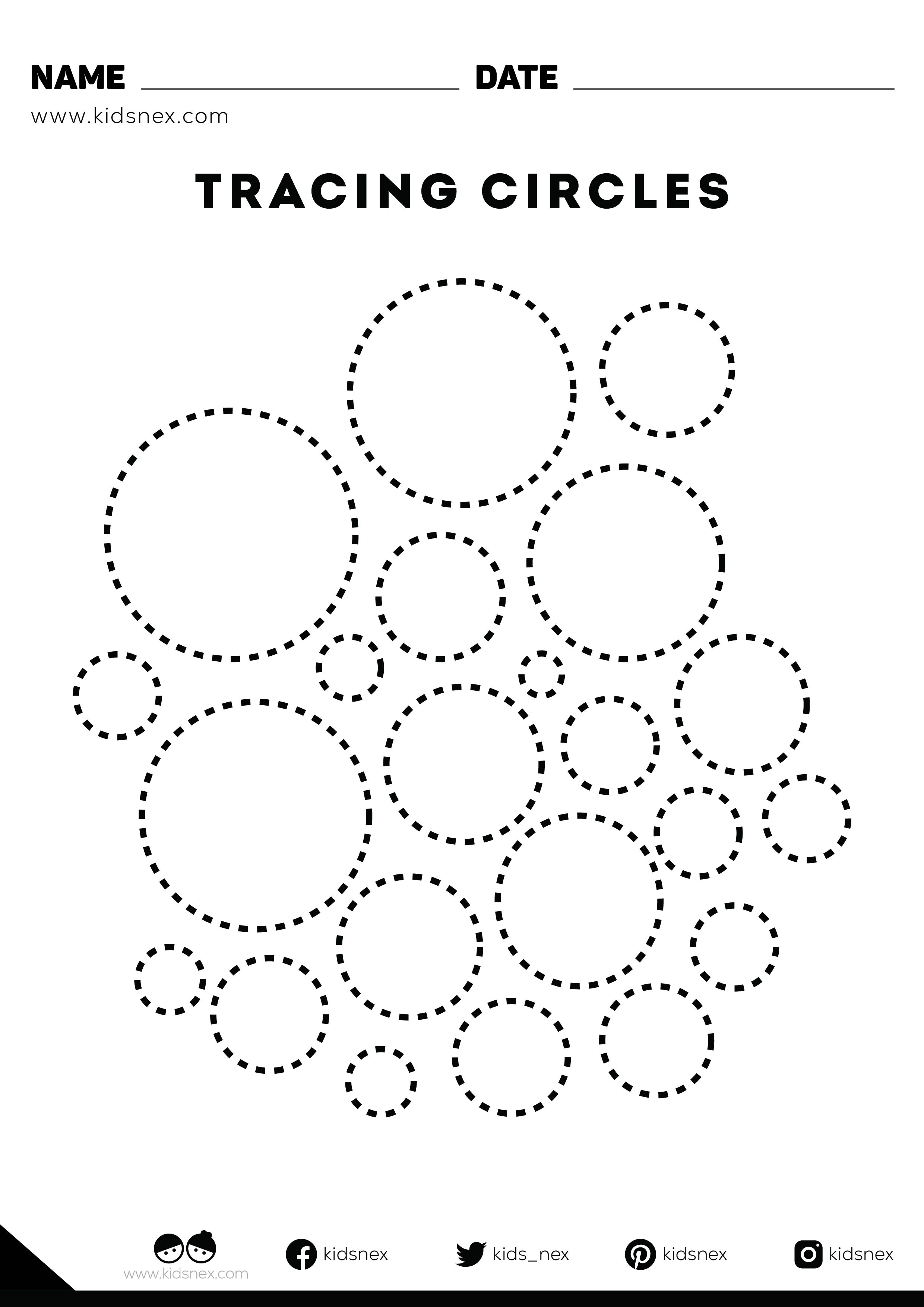 Tracing circles shapes