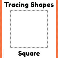 Tracing Shapes Worksheet Square Line