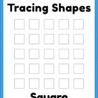 Tracing Shapes Worksheet Squares