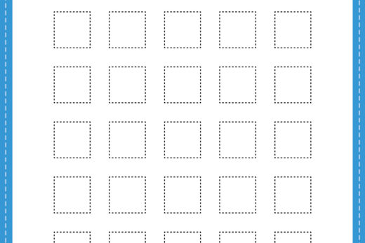 Tracing Shapes Worksheet Squares