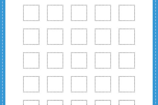 Tracing Shapes Worksheet Squares