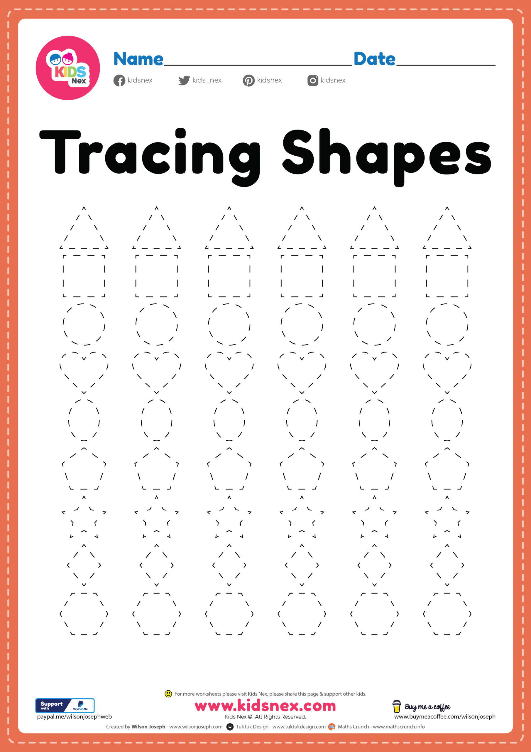 Free Printable Shapes Worksheets For Kindergarten