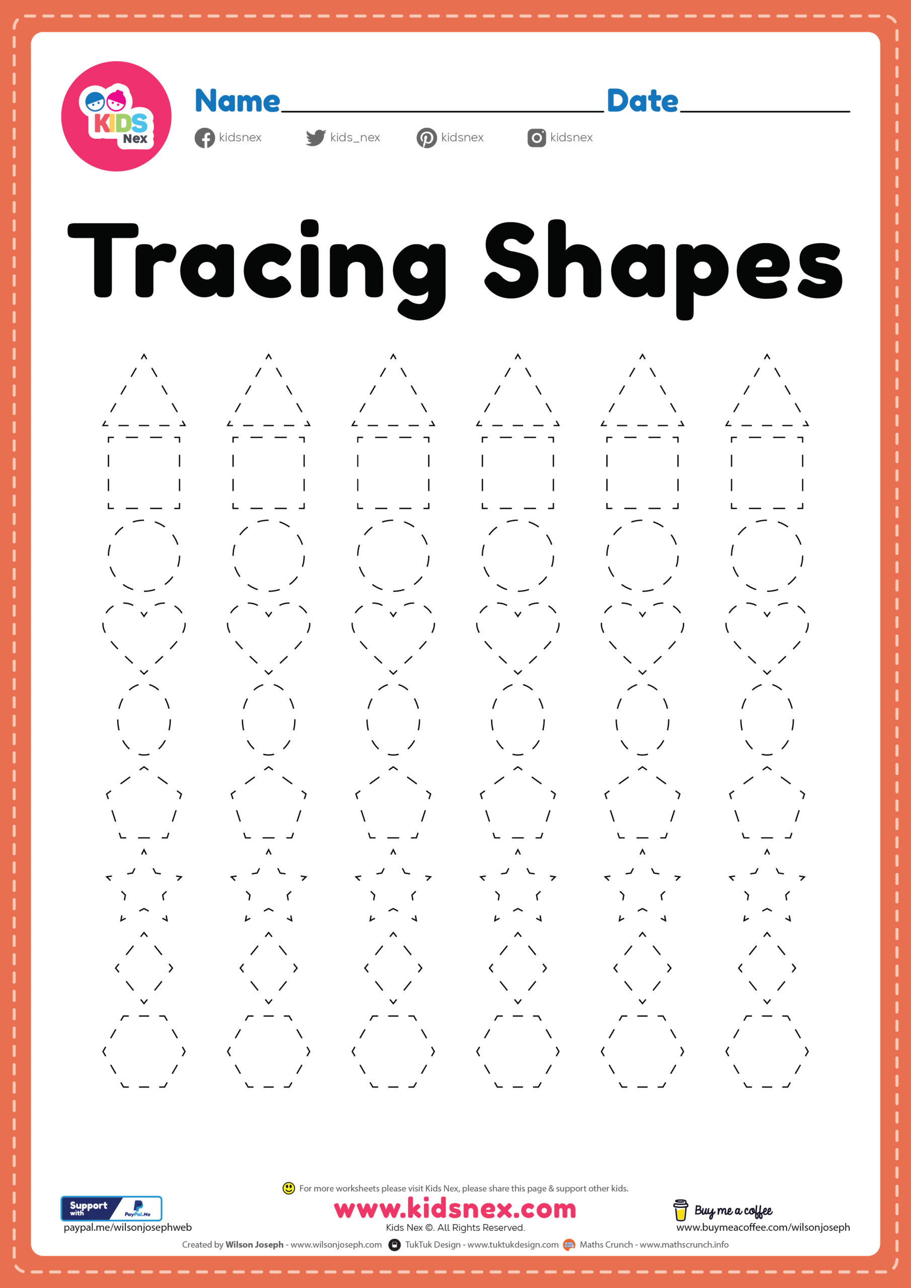 Shapes Worksheet For Kindergarten Free Printable PDF