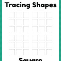 Free printable tracing square shapes worksheet