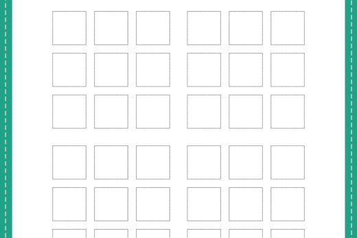 Free printable tracing square shapes worksheet