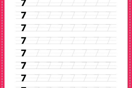 Tracing number 7