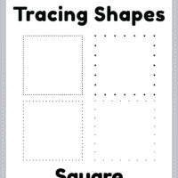 Free Printable Worksheet for Tracing Square Shapes
