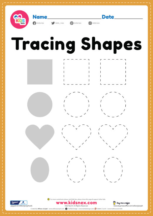 Printable Shapes Worksheet for Preschool