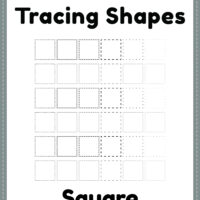 Square Shapes Tracing Worksheet free Printable