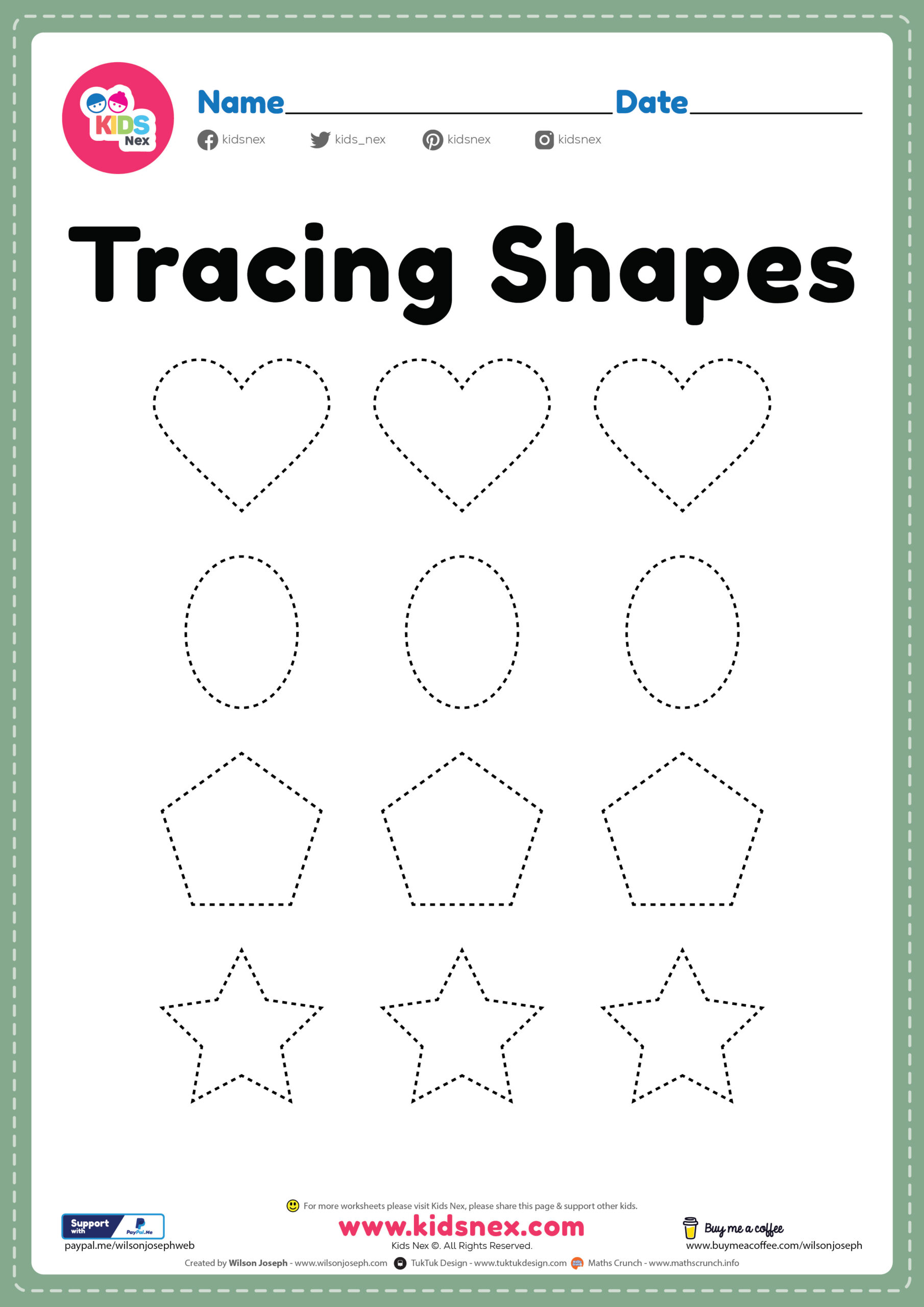 Preschool Worksheet Printable Pdf Free Download