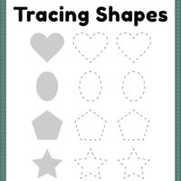 Tracing Shapes Worksheet for Kindergarten