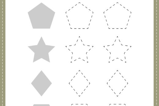 Worksheet for Tracing Shapes
