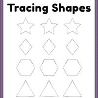 Preschool Tracing Shapes Worksheet