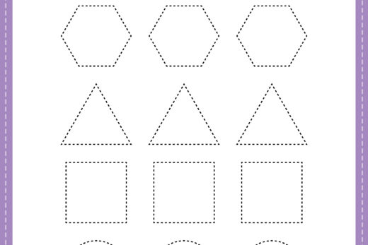 Free Printable Tracing Shapes Worksheet PDF
