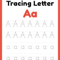 Tracing Letter A Alphabet Worksheet