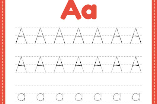 Tracing Letter A Alphabet Worksheet