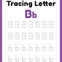 Tracing Letter B Alphabet Worksheet