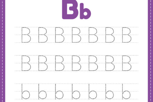 Tracing Letter B Alphabet Worksheet