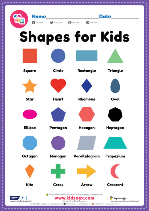 2d shapes for kids