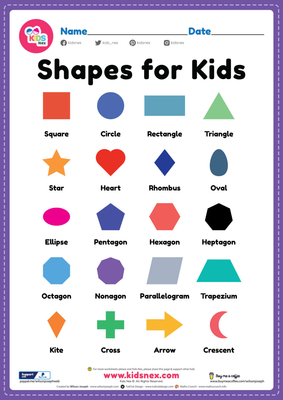 2d shapes for kids