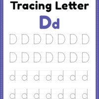 Tracing Letter D Alphabet Worksheet