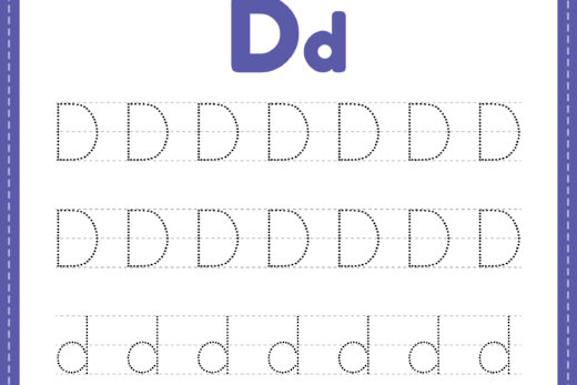 Tracing Letter D Alphabet Worksheet