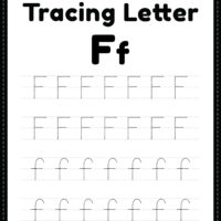 Tracing Letter F Alphabet Worksheet