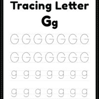 Tracing Letter G Alphabet Worksheet