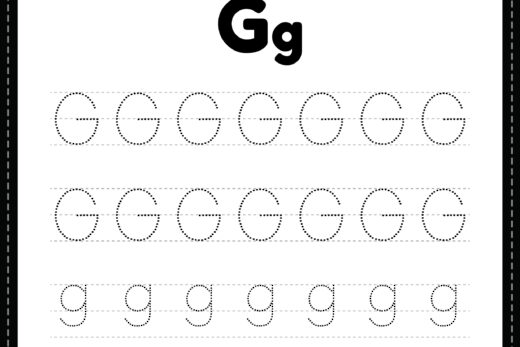 Tracing Letter G Alphabet Worksheet