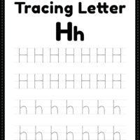 Tracing Letter H Alphabet Worksheet