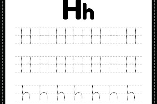 Tracing Letter H Alphabet Worksheet