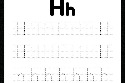 Tracing Letter H Alphabet Worksheet
