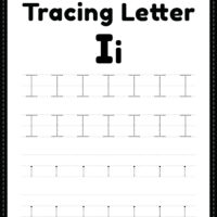 Tracing Letter I Alphabet Worksheet