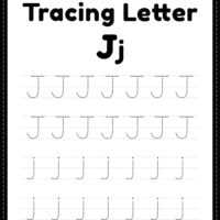 Tracing Letter J Alphabet Worksheet