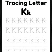 Tracing Letter K Alphabet Worksheet