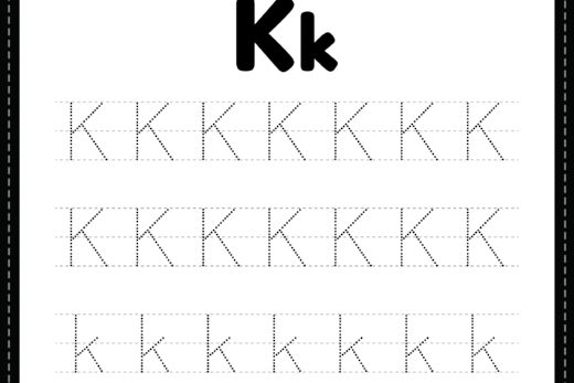 Tracing Letter K Alphabet Worksheet