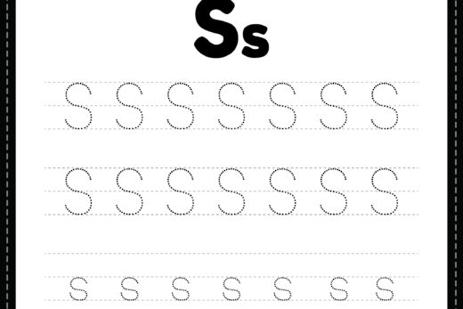 Tracing Letter S Alphabet Worksheet