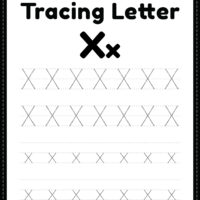 Tracing Letter X Alphabet Worksheet