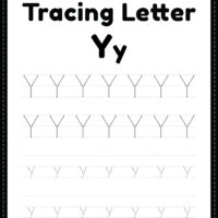 Tracing Letter Y Alphabet Worksheet