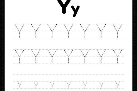 Tracing Letter Y Alphabet Worksheet
