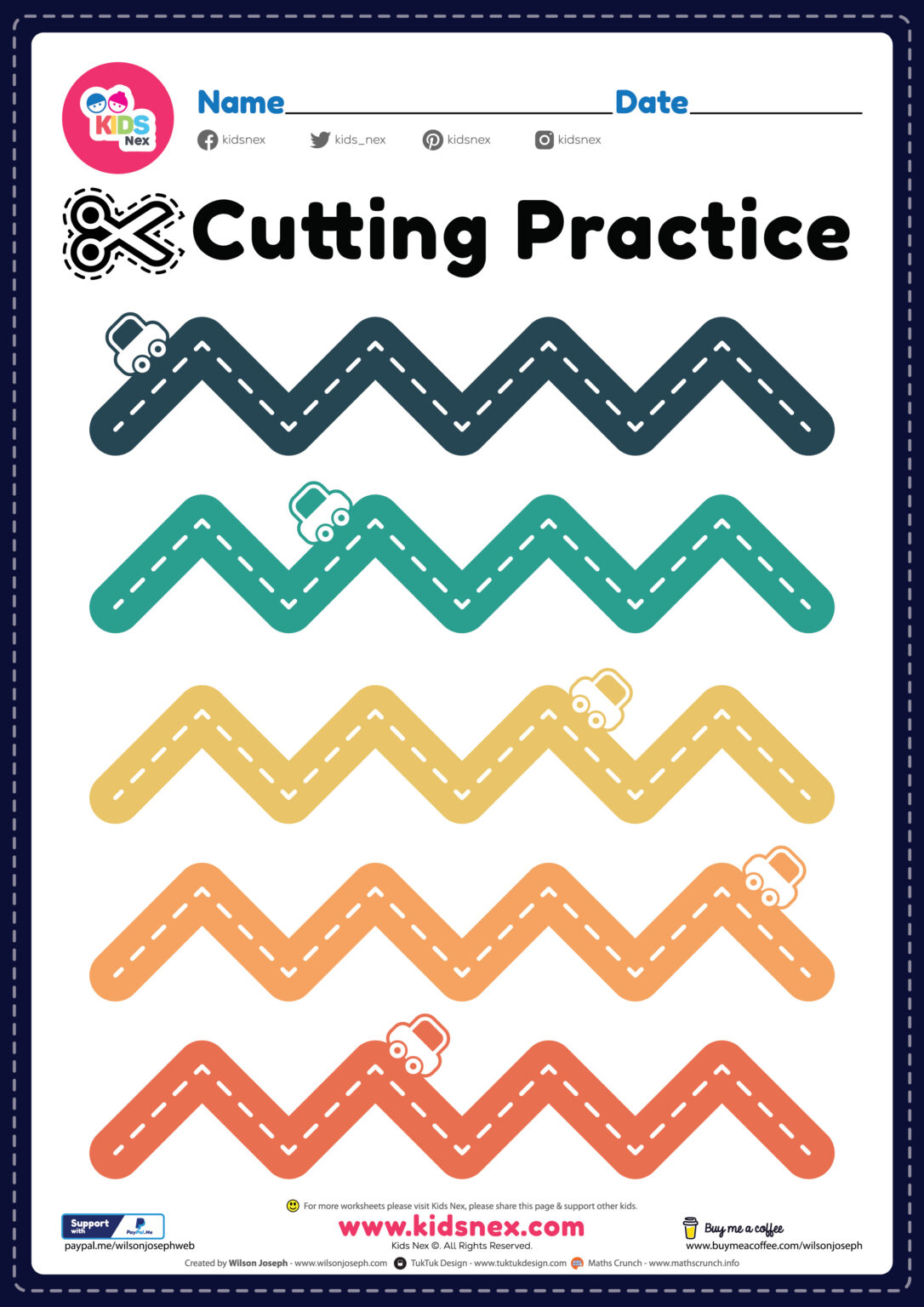 Printable Cutting Practice Worksheets