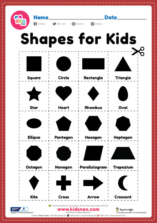 Free Printable Shapes for Toddlers