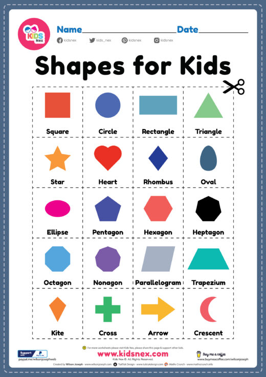 Free Printable Shapes for Preschool Kids