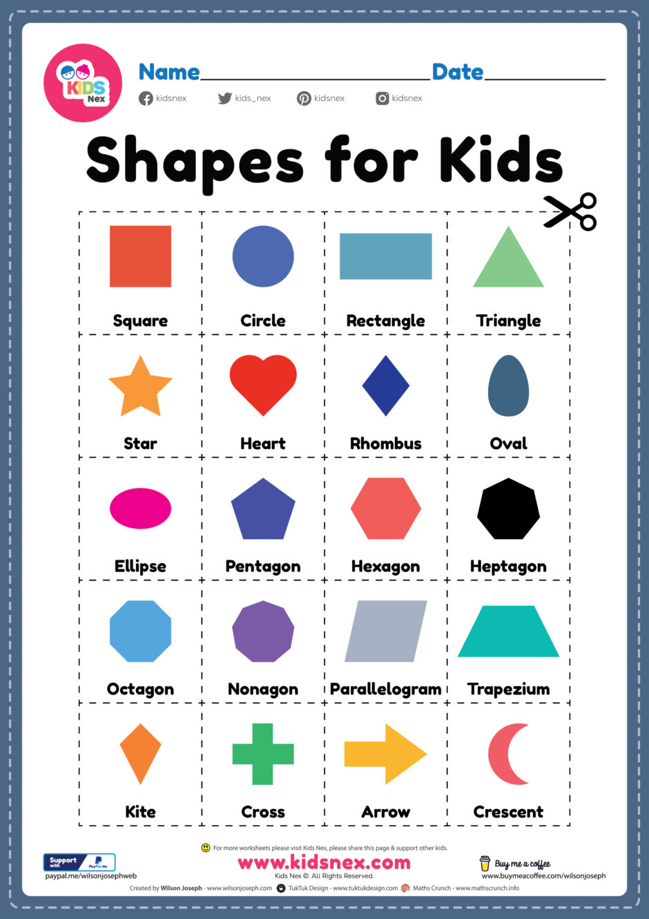 Free Printable Shapes for Preschool Kids
