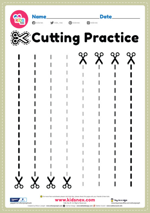 Cutting Activity Printable