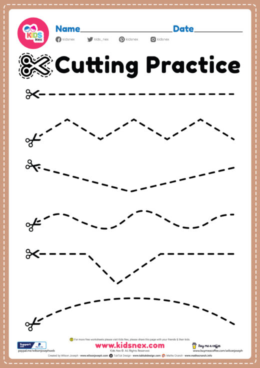 Free Printable Cutting Activities For Kindergarten