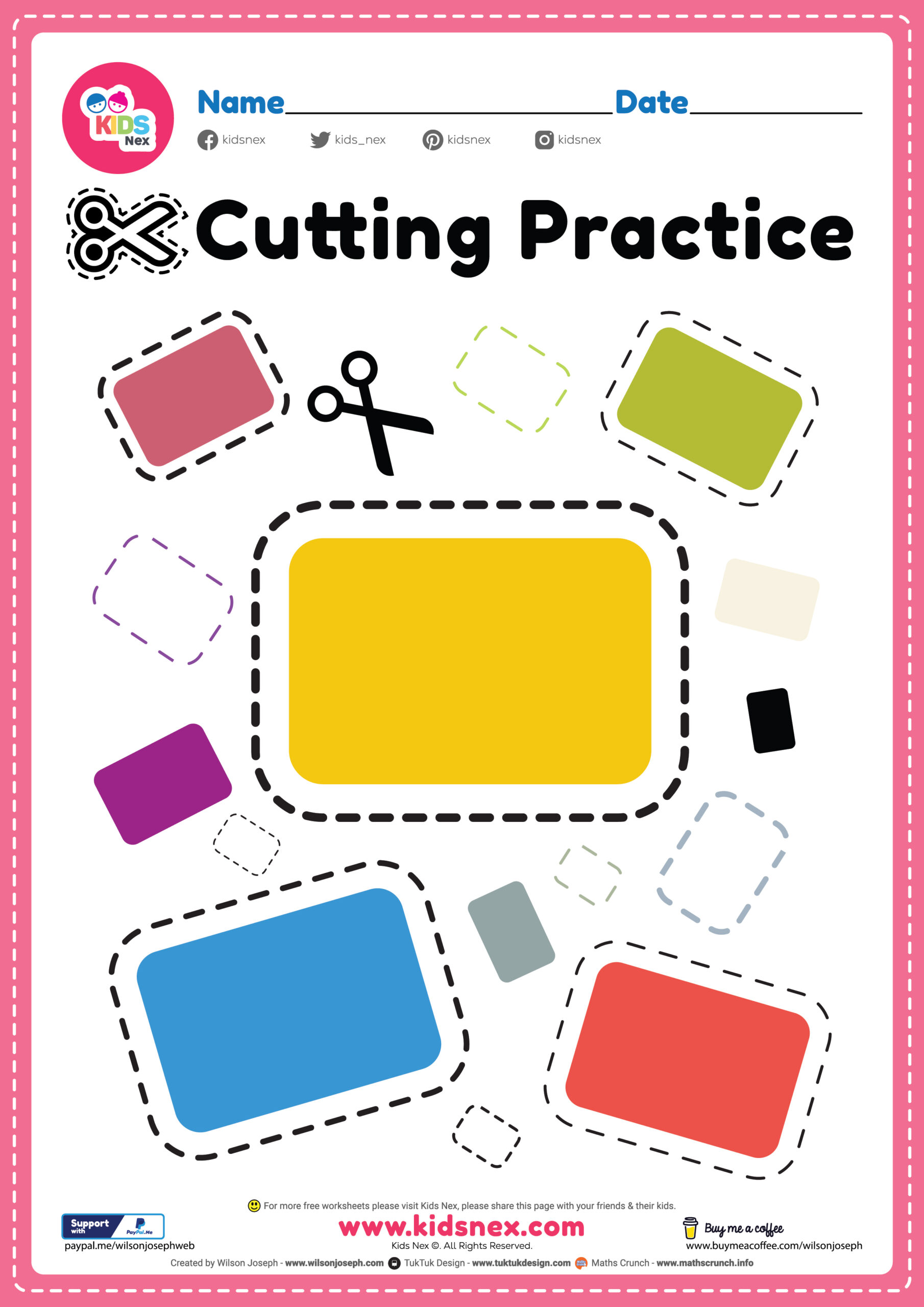 Scissor Cutting Practice Free Printable
