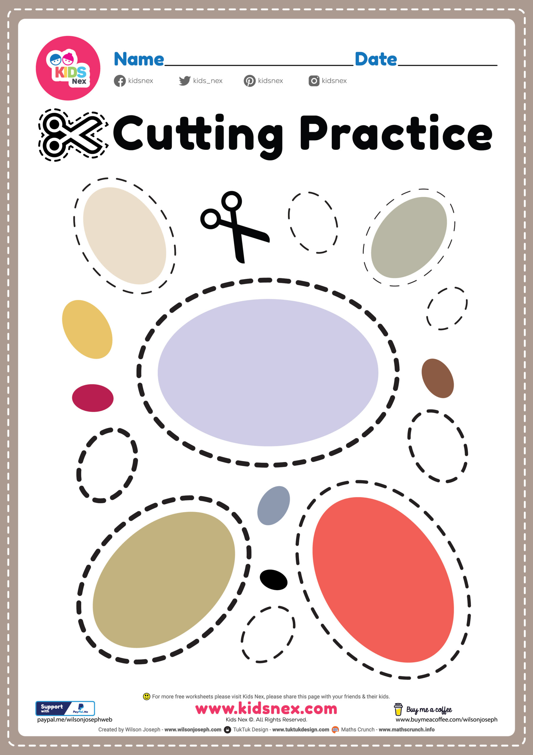 Preschool Cutting Activities Printable