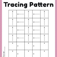 Tracing Pattern Standing and Sleeping Line Worksheet